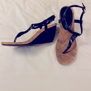 Lauren Ralph Lauren Reeta black wedge sandal 10